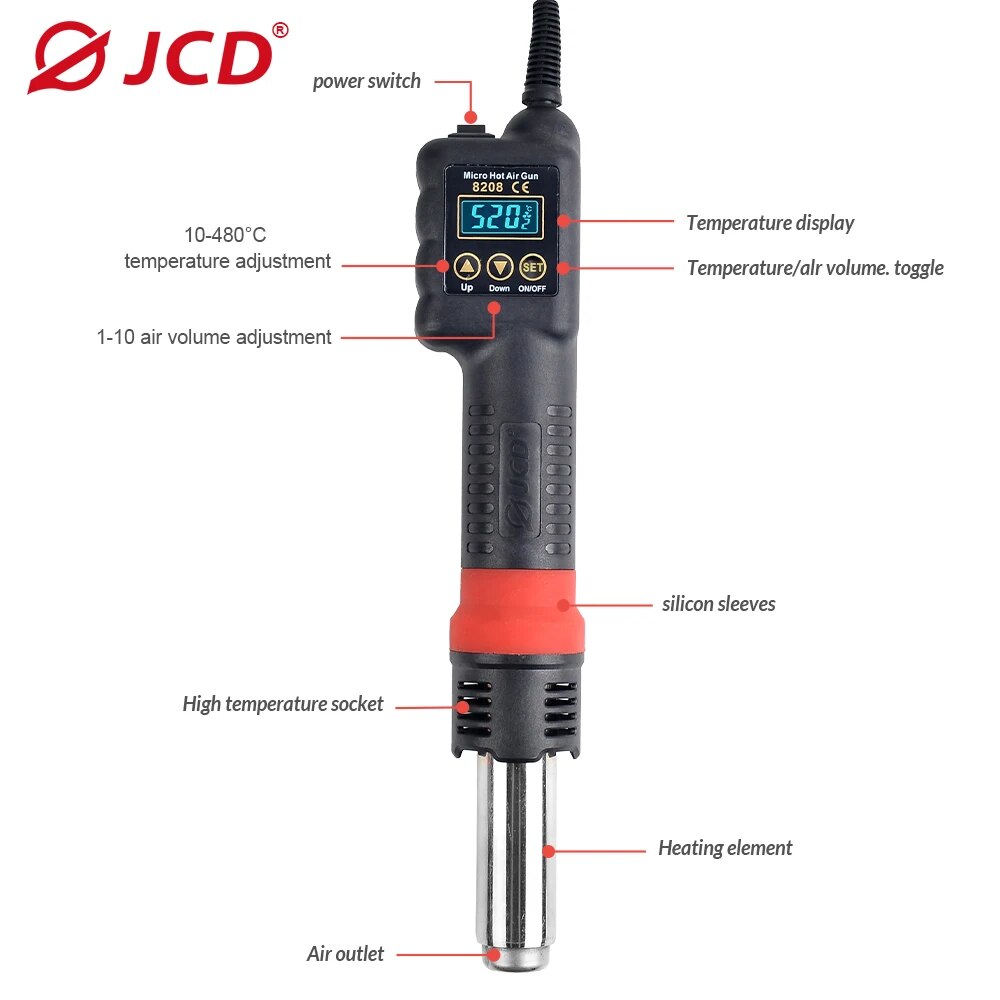 Jcd-مسدس الهواء الساخن الصغير  - مراجعة Heat Gun Embossing وسعره
