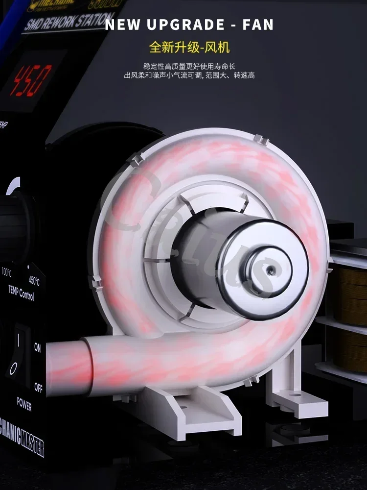 محطة إعادة العمل ميكانيكي 957D - مراجعة Heat Gun Embossing وسعره
